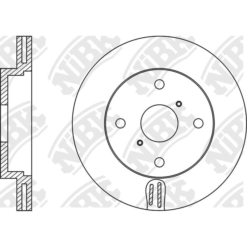 NIBK Rotor RN1436V 258mm x 22min