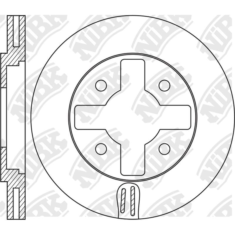 NIBK Rotor RN1455V 250mm x 22min