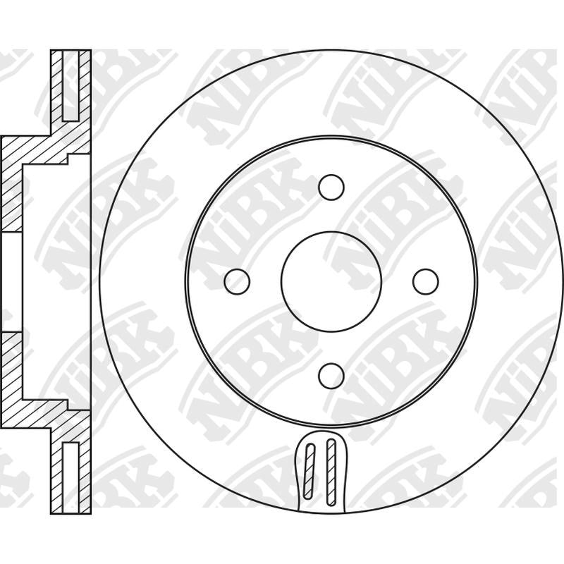 NIBK Rotor RN1458V 254.9mm x 22min