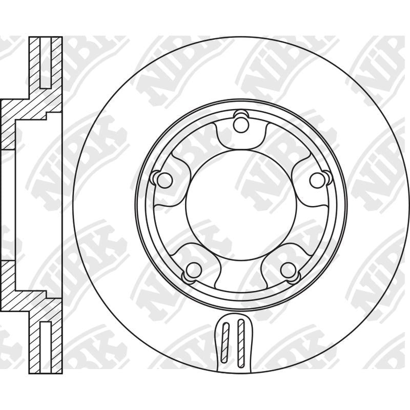 NIBK Rotor RN1475V 255mm x 25min