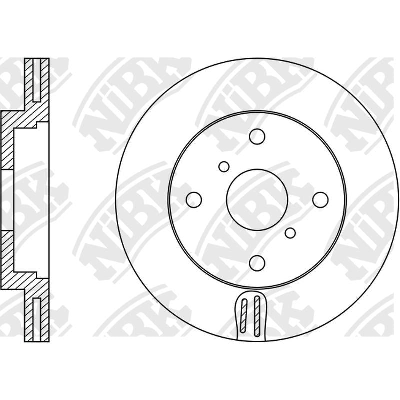 NIBK Rotor RN1482V 254.9mm x 22min
