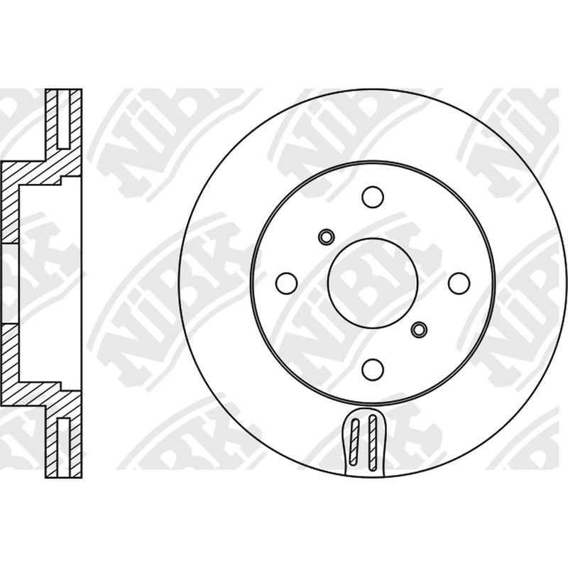 NIBK Rotor RN1484V 237.8mm x 22min