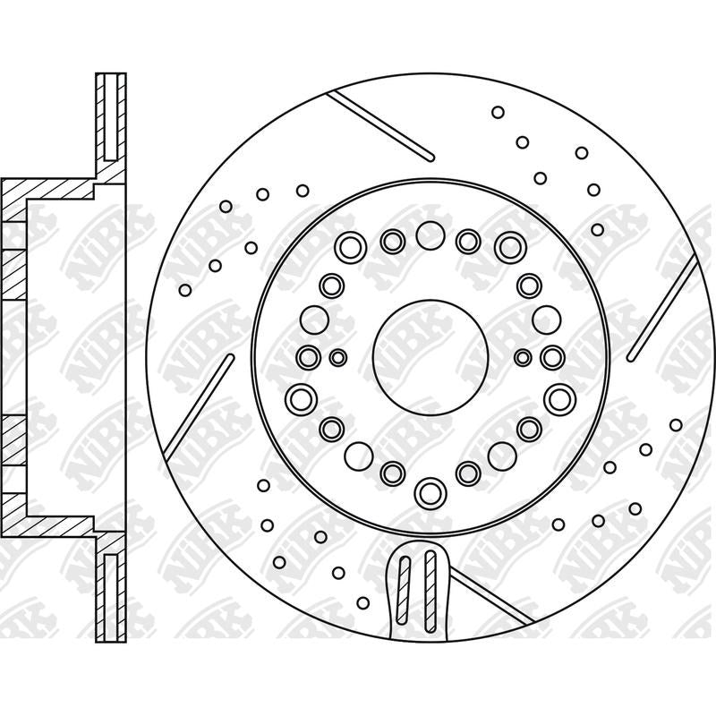 NIBK Rotor RN1488DSET 306.7mm x 16min