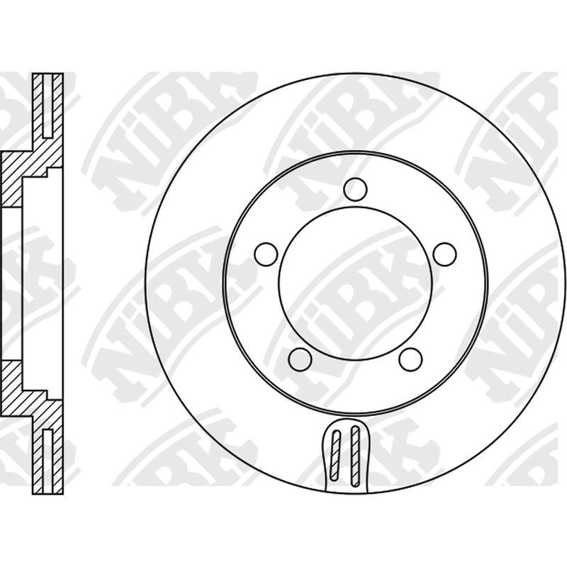 NIBK Rotor RN1504V 285.8mm x 35min