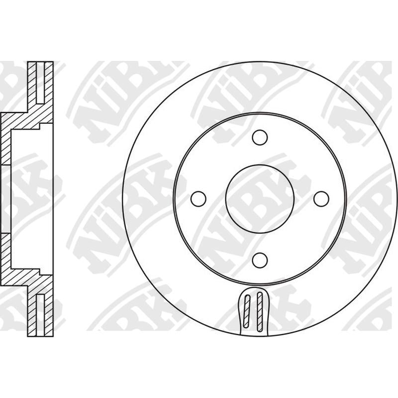 NIBK Rotor RN1581V 237.3mm x 22min