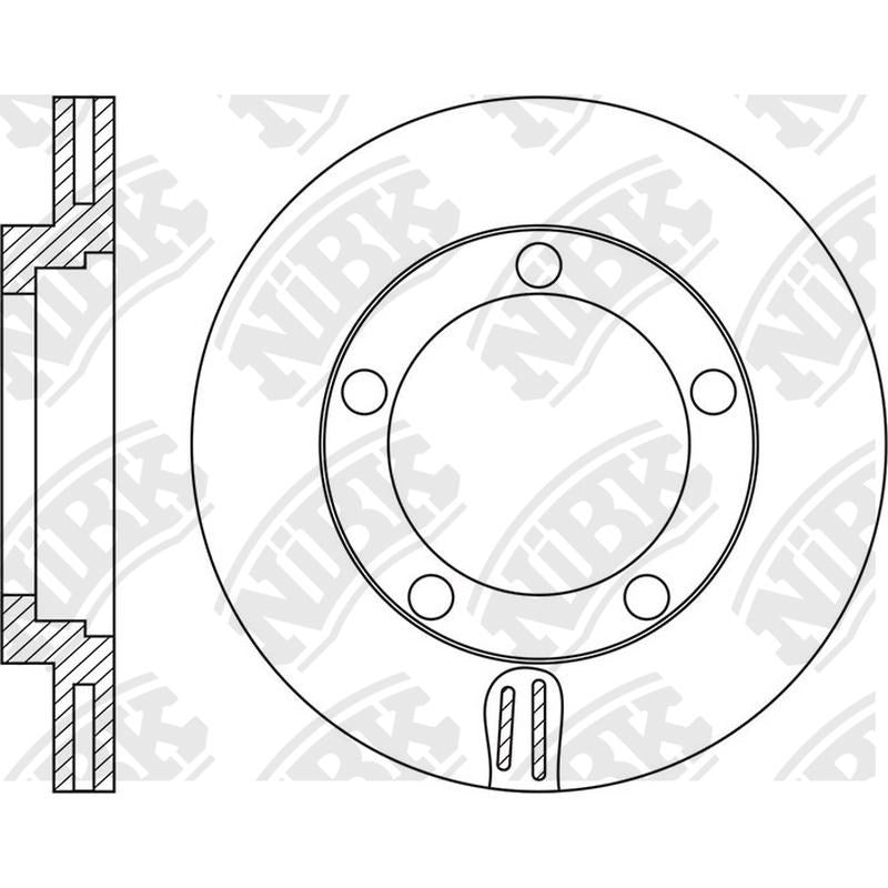 NIBK Rotor RN1628V 253.6mm x 22min
