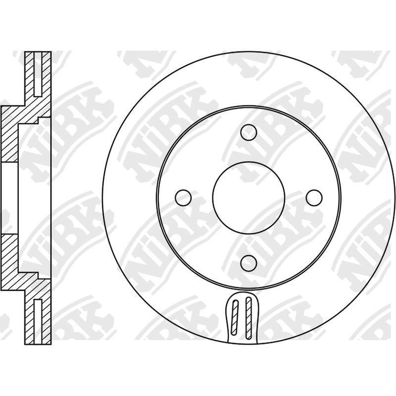 NIBK Rotor RN1672V 258mm x 23min