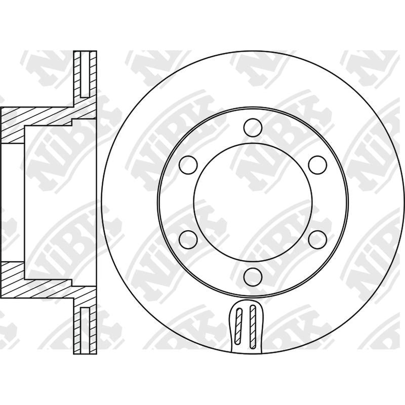 NIBK Rotor RN1774V 266mm x 20min