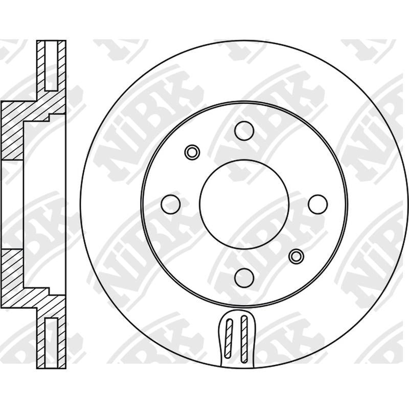 NIBK Rotor RN1813V 250mm x 22min