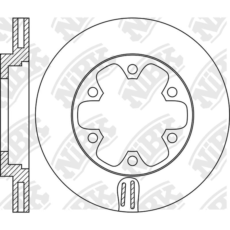 NIBK Rotor RN1815V 266.7mm x 22min
