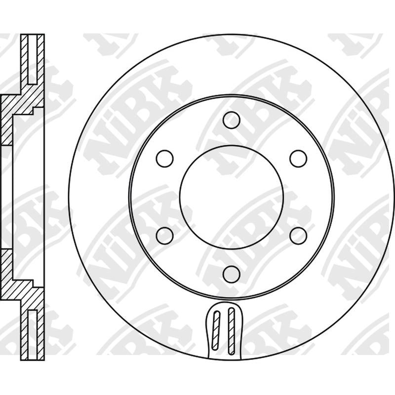 NIBK Rotor RN1992V 251.5mm x 18min