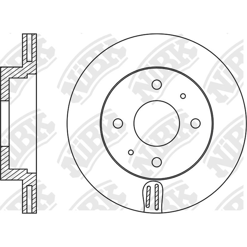 NIBK Rotor RN2018V 232mm x 18min