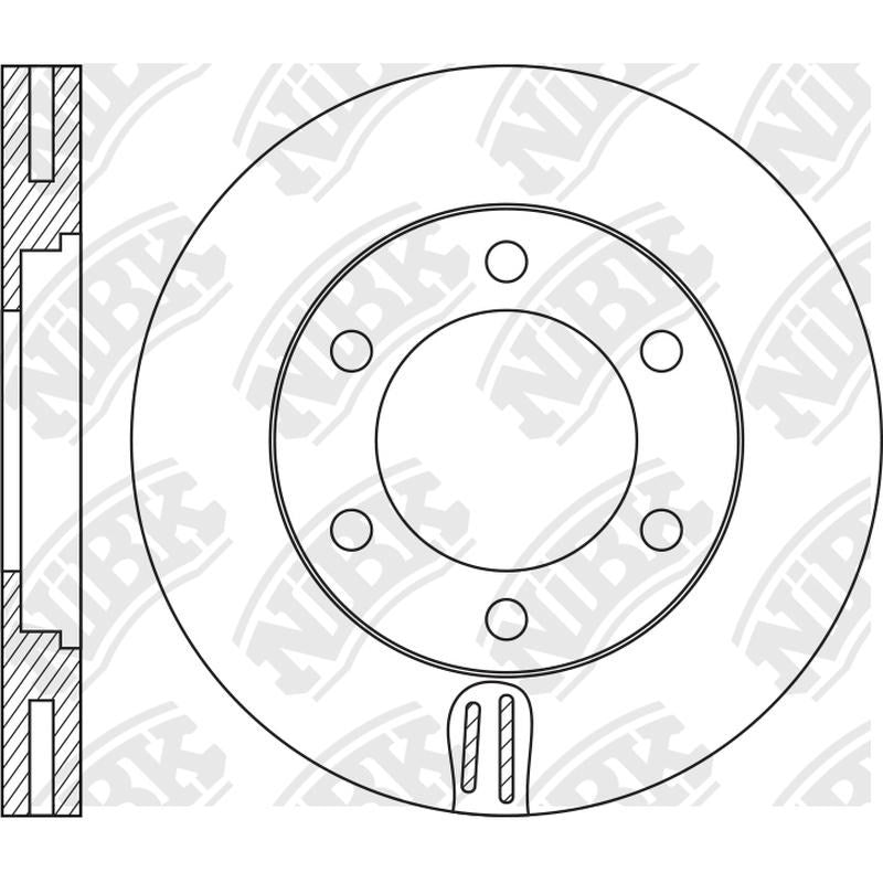 NIBK Rotor RN2051V 267.6mm x 28min