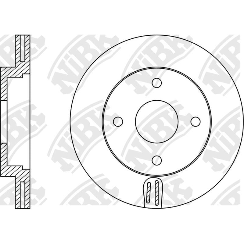 NIBK Rotor RN22003V 259.8mm x 22min