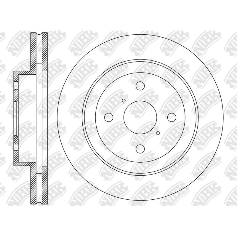 NIBK Rotor RN2245V 252mm x 20min