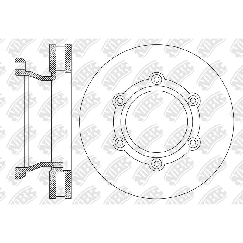 NIBK Rotor RN2252V 287mm x 40min