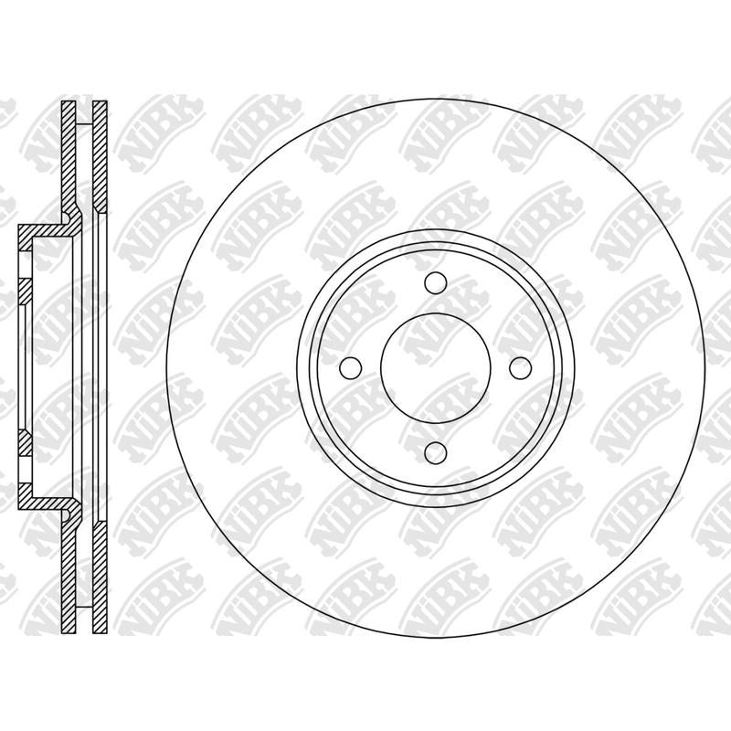 NIBK Rotor RN2357V 258mm x 22min