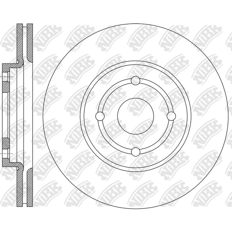 NIBK Rotor RN2390V 262mm x 23min