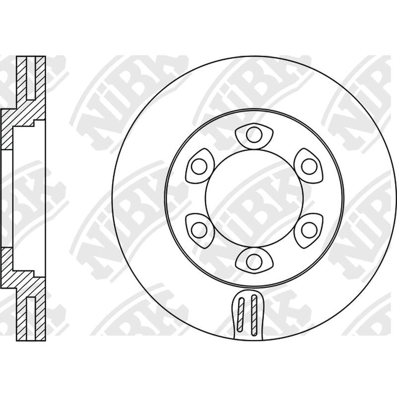 NIBK Rotor RN24001V 256mm x 26min