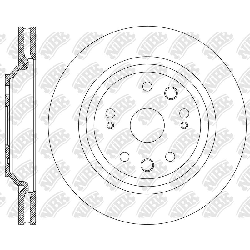 NIBK Rotor RN2494V 318mm x 28min