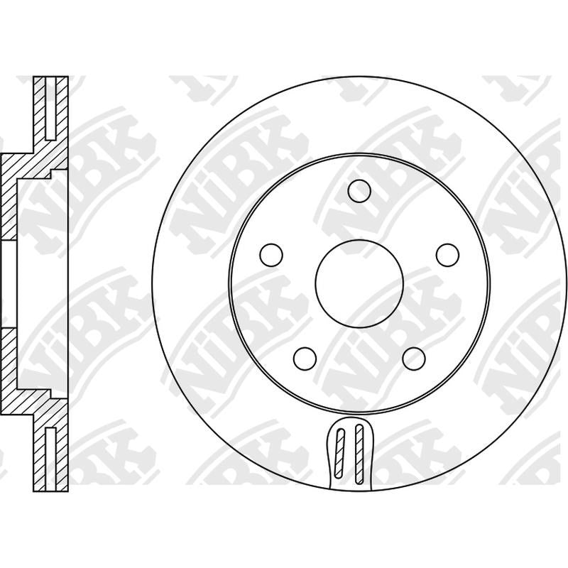 NIBK Rotor RN51001V 300mm x 25min