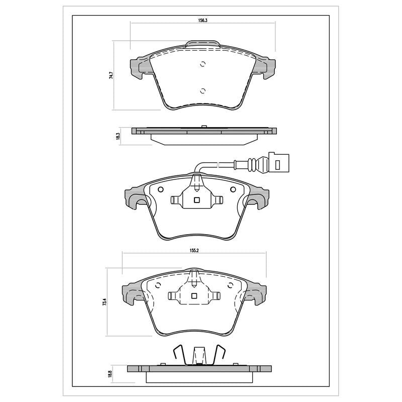 SURESTOP BRAKEPAD SP9129W