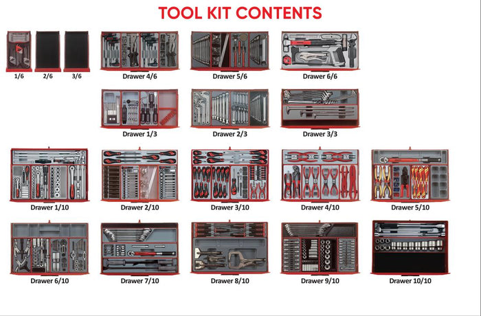 Teng 1001pc Mega Master Auto/Ind. MM/AF Tool Kit (Black)