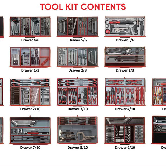 Teng 1001pc Mega Master Auto/Ind. MM/AF Tool Kit (Black)