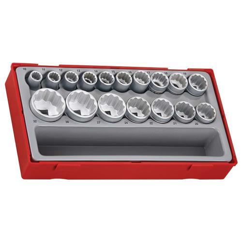 Teng 17pc 1/2in Dr. Socket Set 10-32mm - TC-Tray