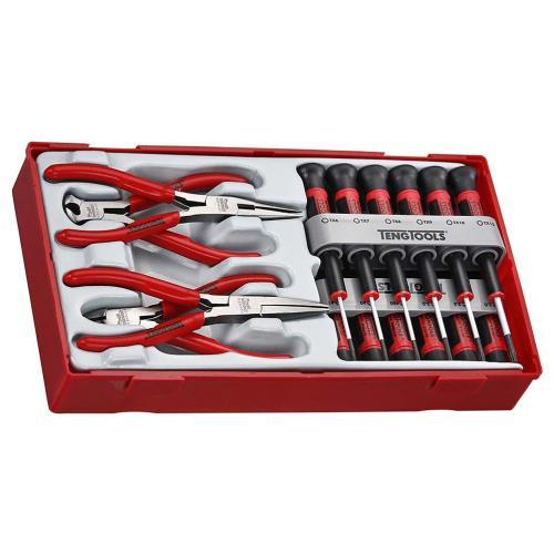 Teng 16pc Mini Plier & Screwdriver Set - TC-Tray