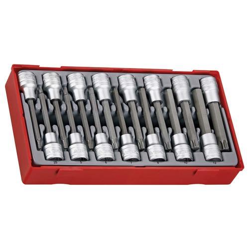 Teng 15pc 1/2in Dr. TX & Hex Long Bits Skt Set - TC-Tray