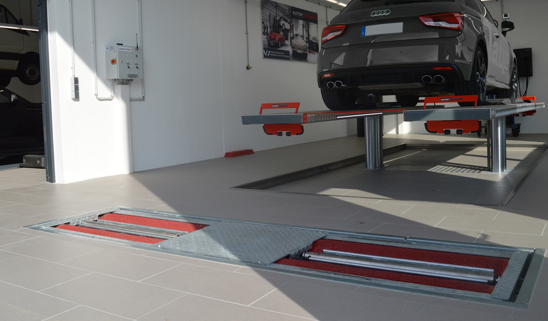 Vehicle testing equipment illustration