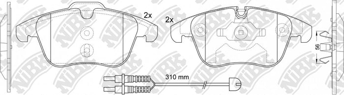 BREMTEC BT2028= PN0462W Front Pads For Ford Land Rover Volvo