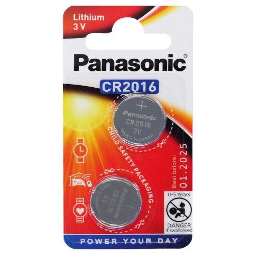 Panasonic 3V Lithium Coin Cell Battery (20mm X 1.6mm) - 2pk