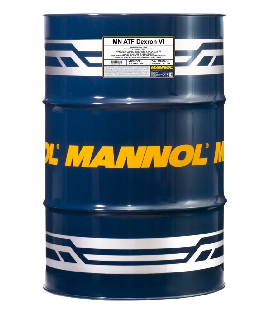 MANNOL 8207 208L ATFDexron VI LATEST GM FORD JAPAN TOYOTA WS