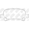 TECHSTOP DB1433= PN0427 Rear Pads For Toyota