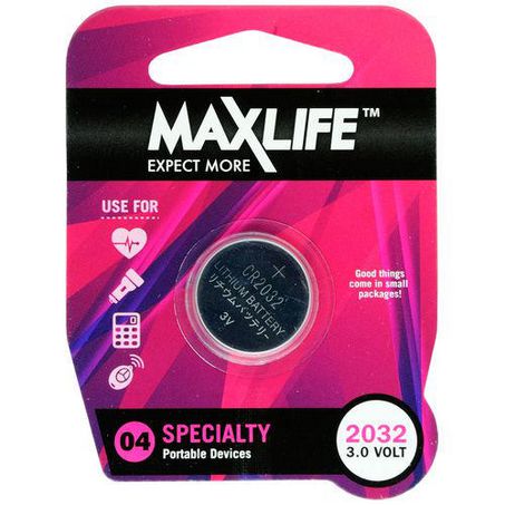 MAXLIFE CR2016 LITHIUM BUTTON CELL