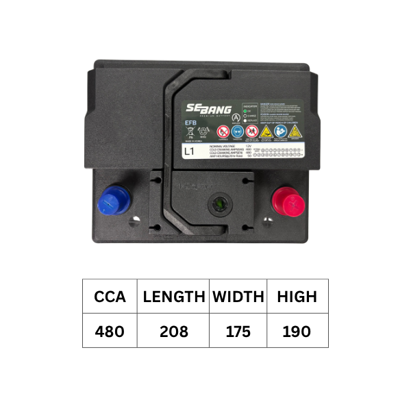 SEBANG-EFB-L1 DIN44 DIN45 L1 LN1 480CCA 208*175*190