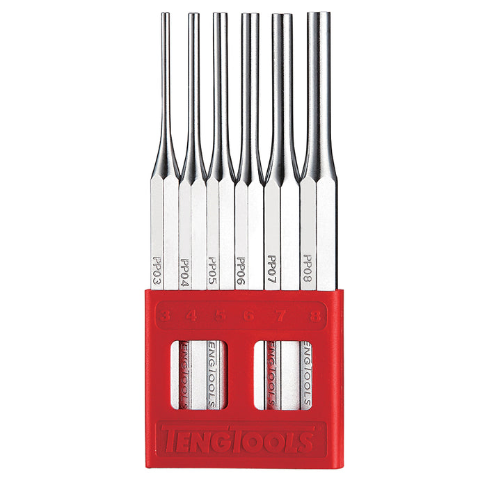 Teng 6pc Pin Punch Set 3-8mm